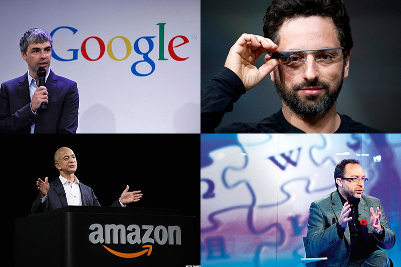 Larry Page/Sergey Brin (Google founders), Jeff Bezos (Amazon.com founder) or Jimmy Wales (Wikipedia founder)