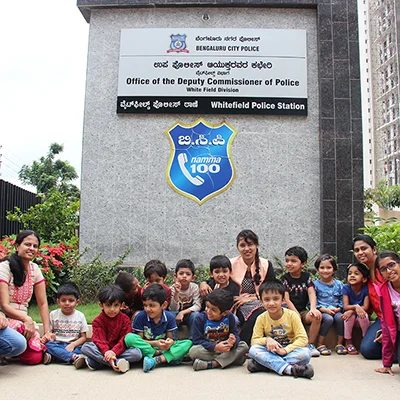 a school visit to Whitefield Police Station  – Mont Ivy Preschools